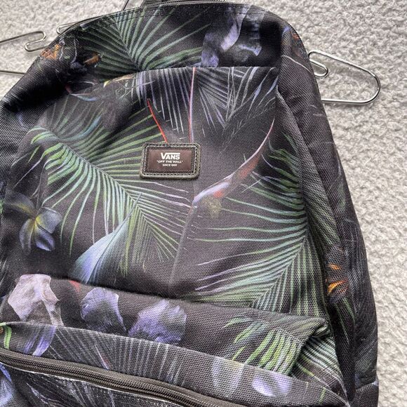 Vans Off The Wall Backpack Book Bag Floral Tropical - Picture 7 of 12